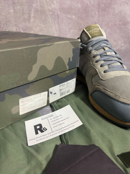 Valentino Garavani Rockrunner Trainers Grey/Blue UK 9