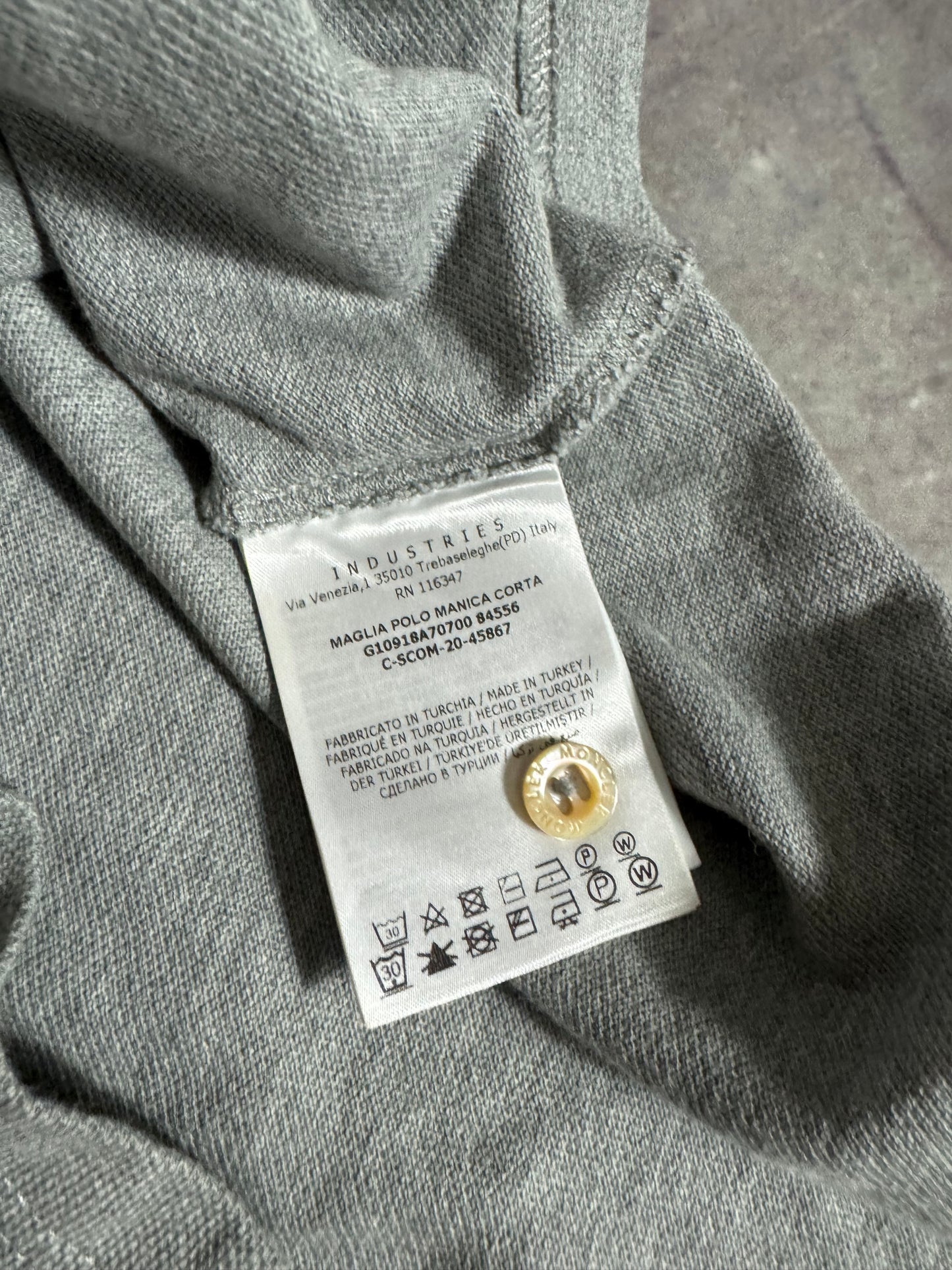 Moncler Polo Shirt Grey Medium