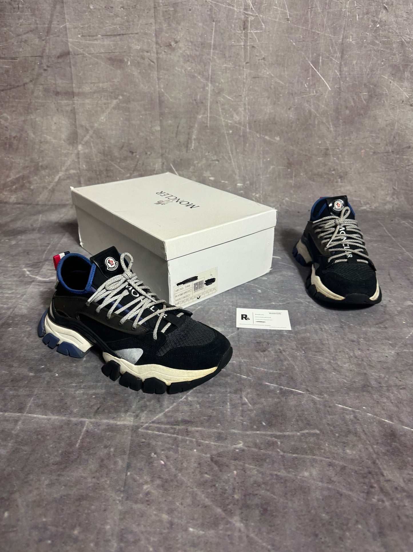 Moncler Trevor Scarpa Trainers Blue/White UK 8