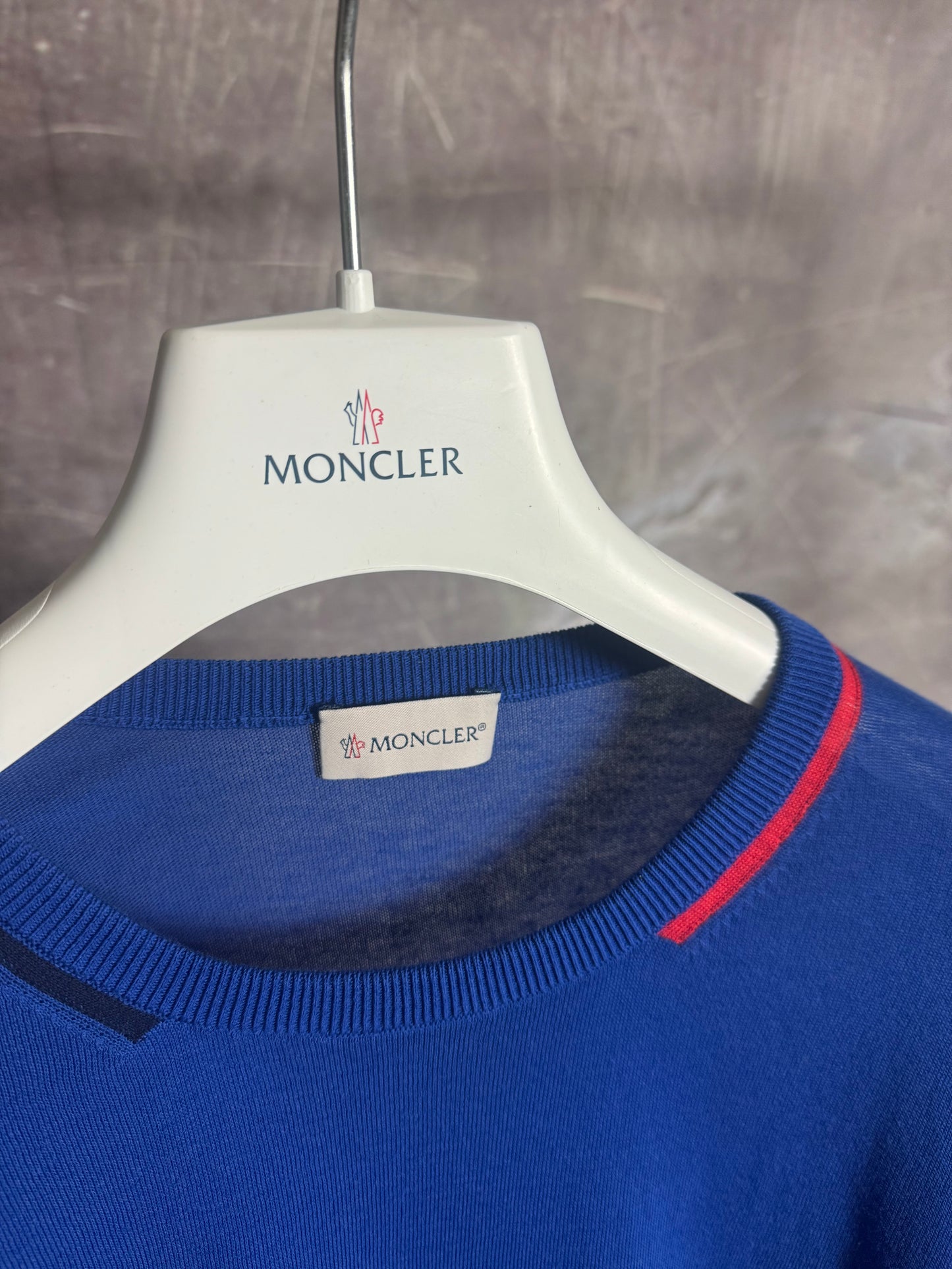 Moncler Knitted Sweater Royal Blue Small