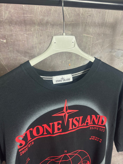 Stone Island Printed T-Shirt Black Large